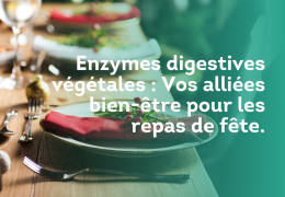 Enzymes digestives végétales : Vos alliées bien-être pour les repas de fête.